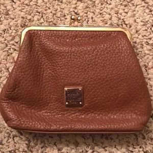 Donkey & Bourke frame purse, pebbled leather
